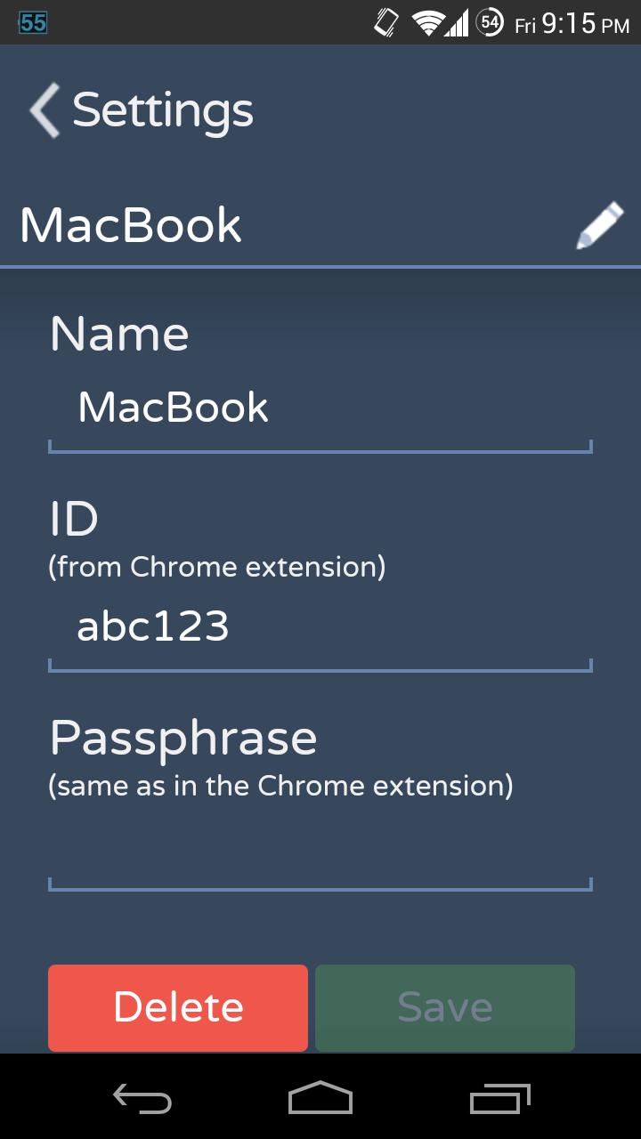 Phone to Chrome