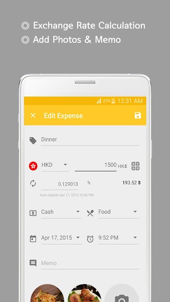 (old)handtrip: travel expenses