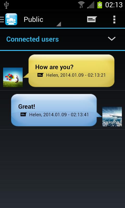 WiFi Chat & File share Groups
