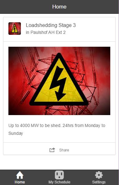 Load Shedding Schedules SA