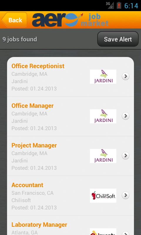 Aero Job Market App