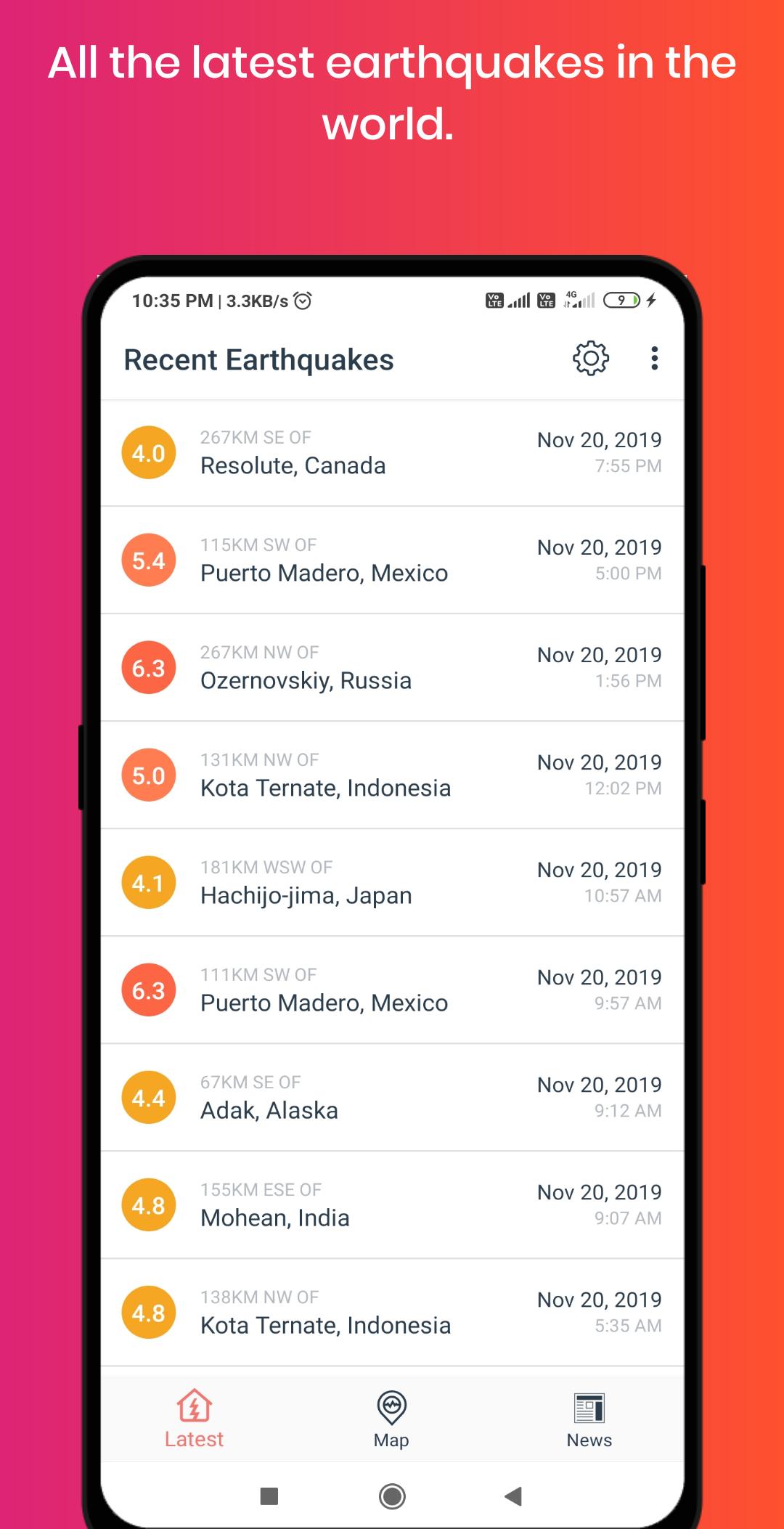 Earthquake App -Latest Earthqu