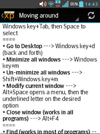 XP Shortcuts