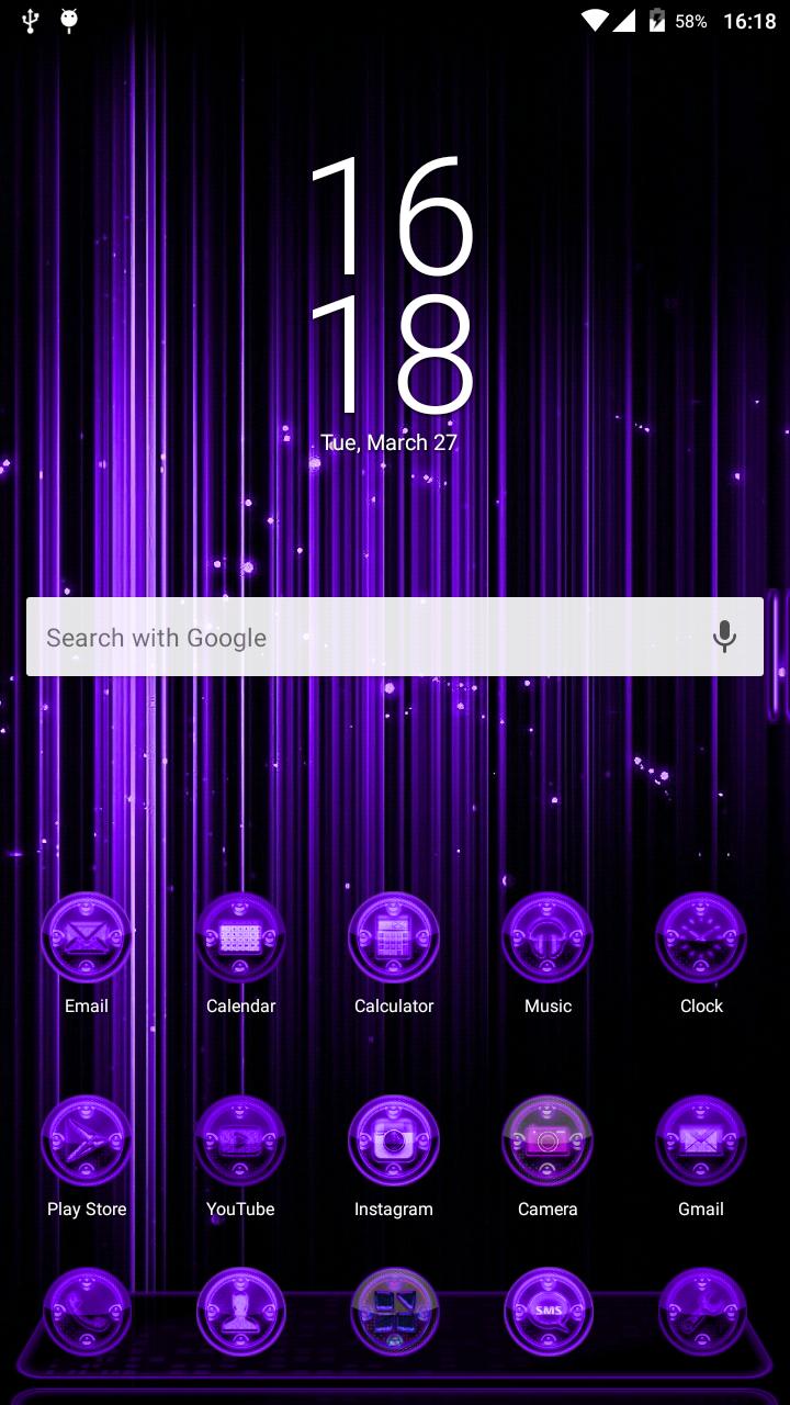 Next Launcher 3D PUrings Theme