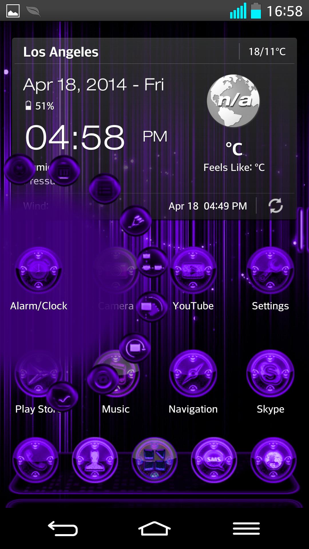 Next Launcher 3D PUrings Theme