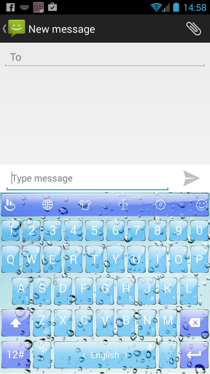 Keyboard Theme Glass Drops