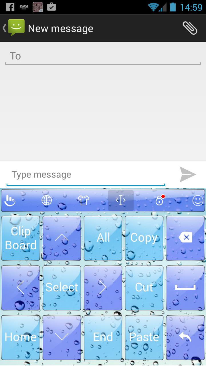 Keyboard Theme Glass Drops