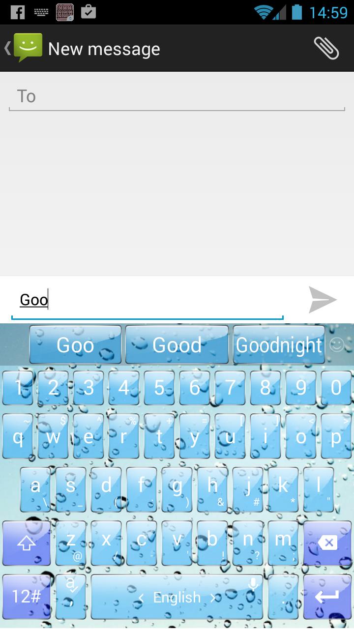 Keyboard Theme Glass Drops