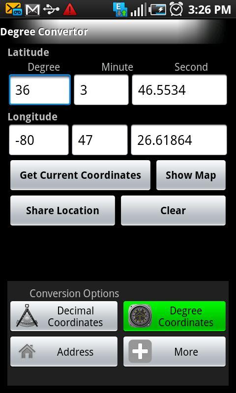 Longitude Latitude Convertor