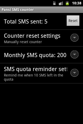 Easy SMS counter plugin