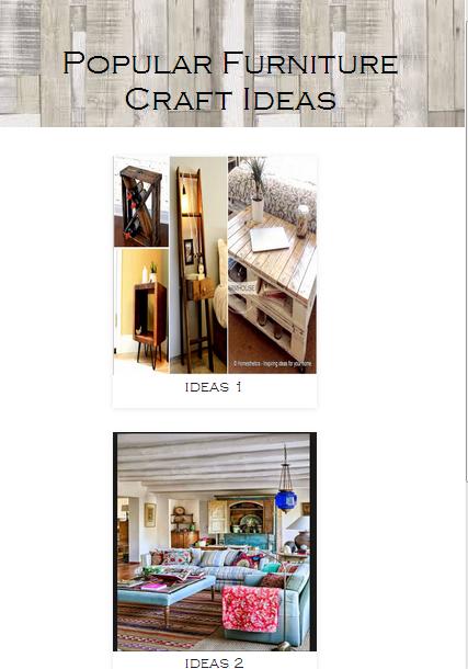 Popular Furniture Craft Ideas