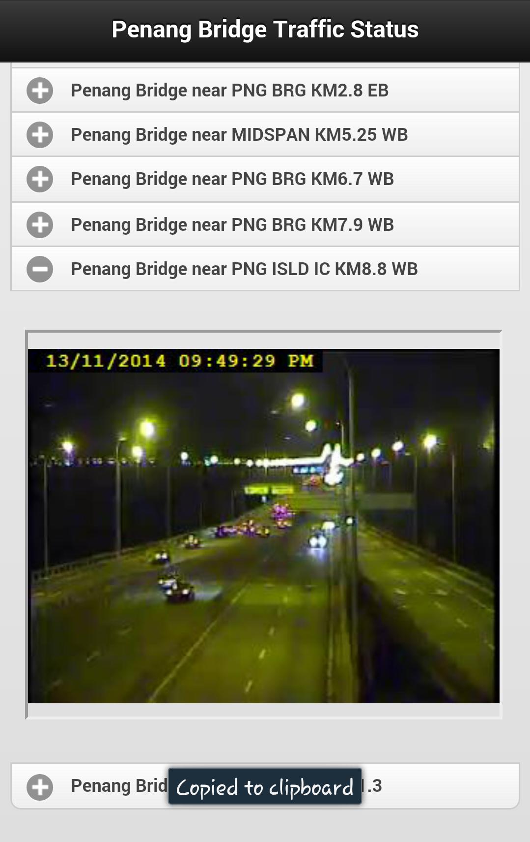 Penang Bridge Traffic Camera