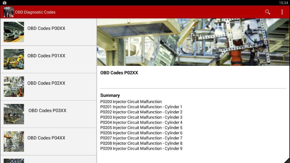 OBD Diagnostic Codes 2016