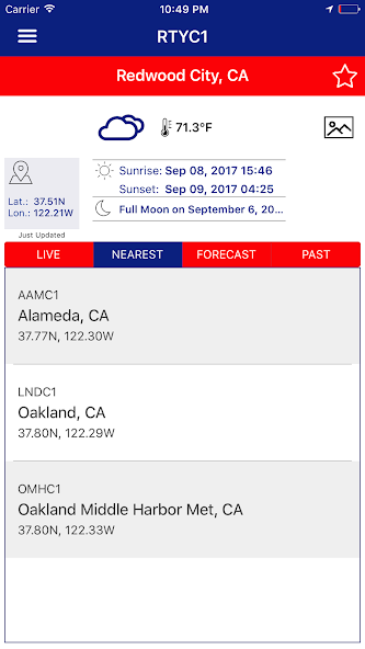 NOAA NDBC Buoy Live Marine
