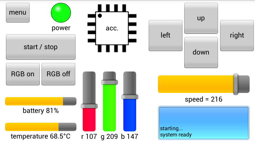 RoboRemo - arduino control etc