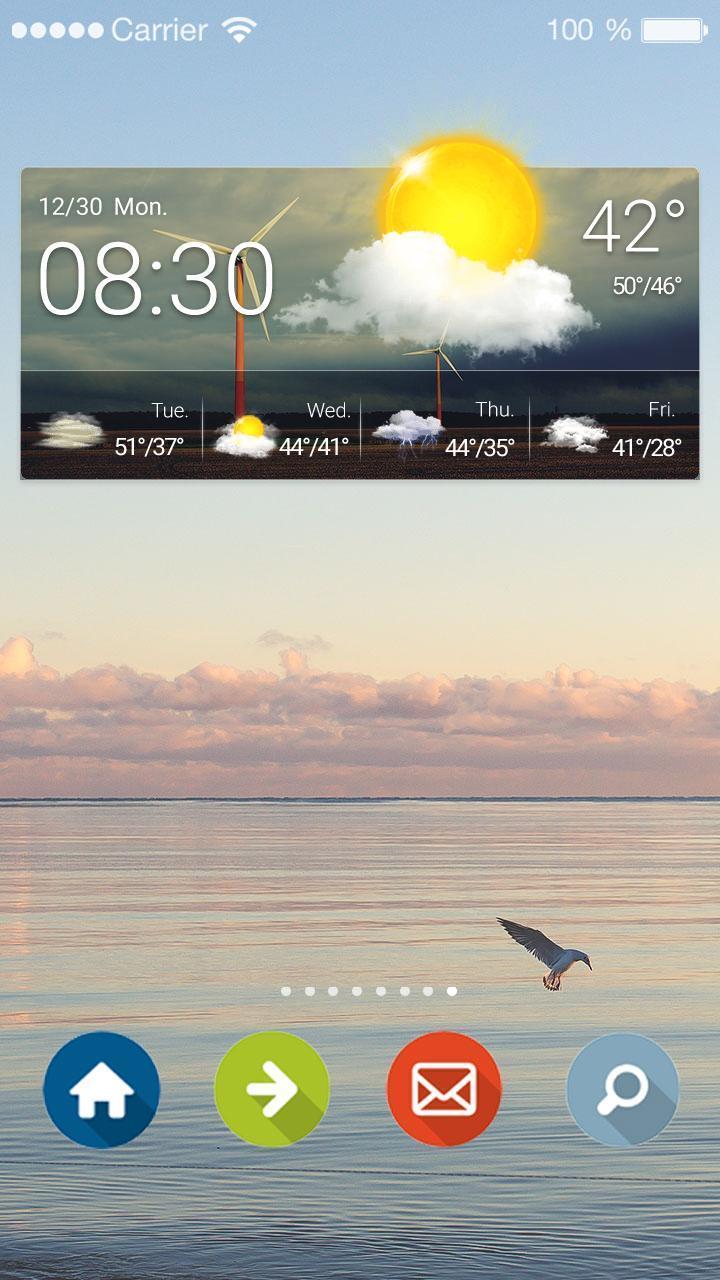 Weather Clock Widget - wind