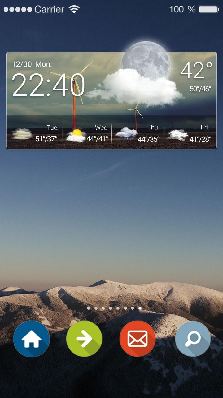 Weather Clock Widget - wind