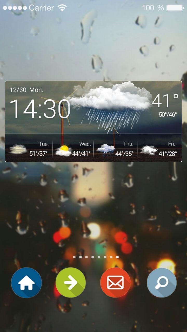Weather Clock Widget - wind