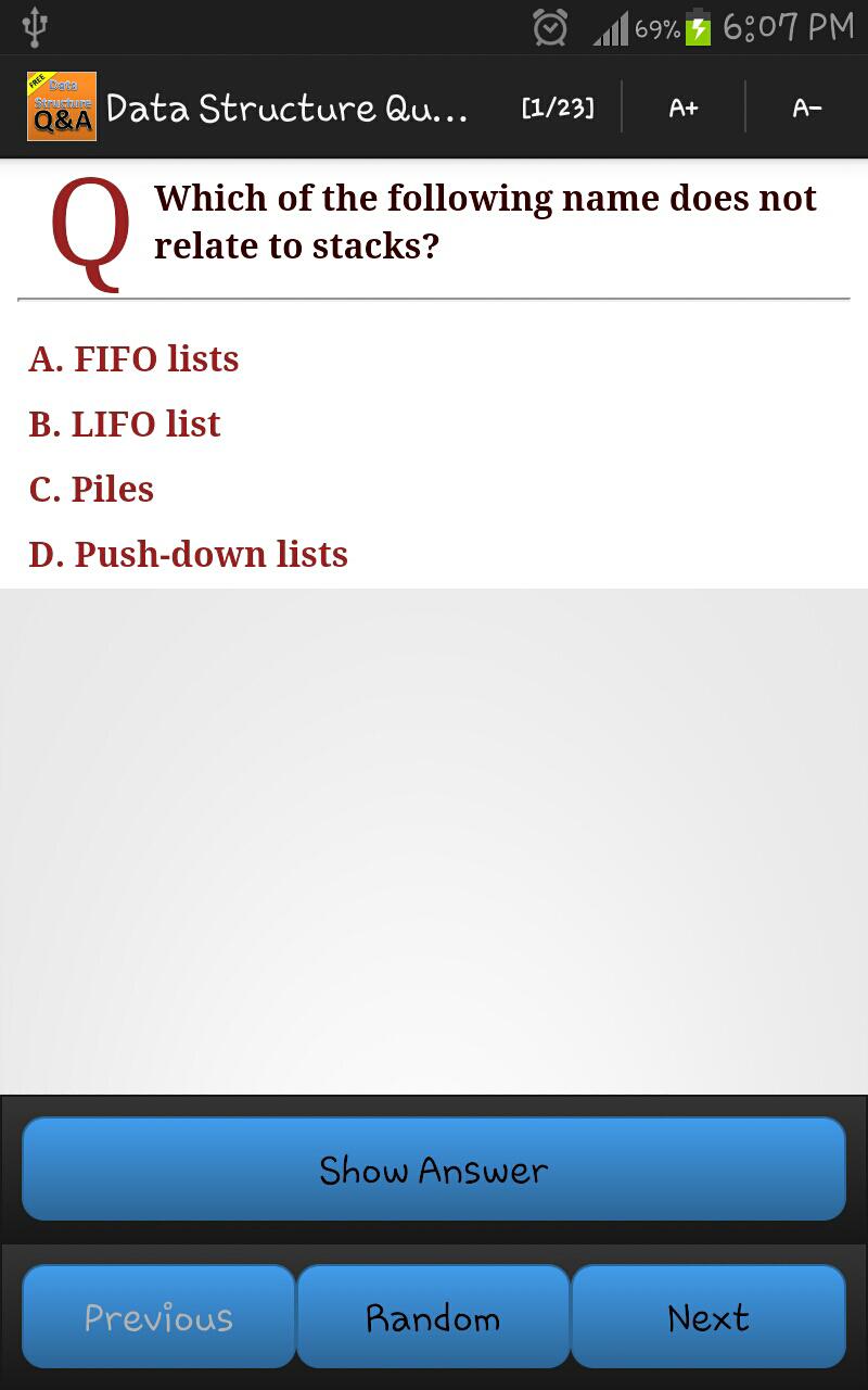 Data Structure Questions