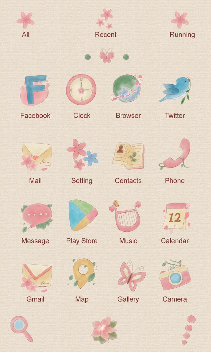 Flora GO Launcher Theme