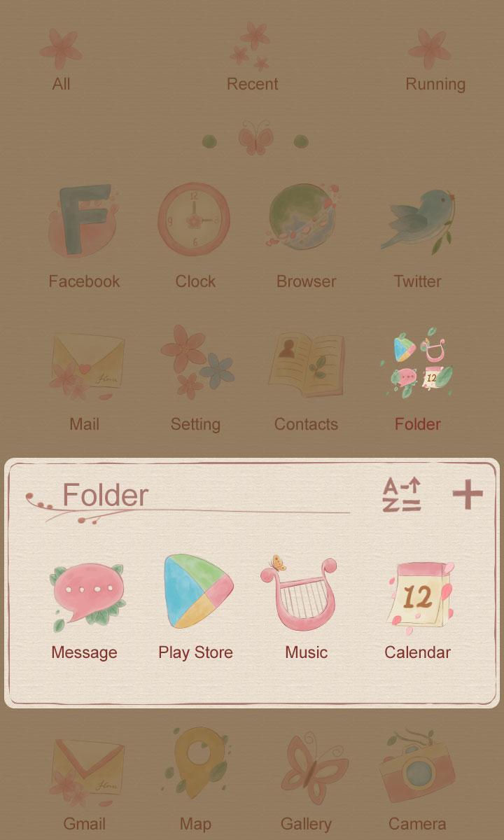 Flora GO Launcher Theme