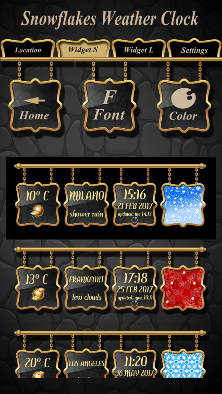 Snowflakes Weather Clock