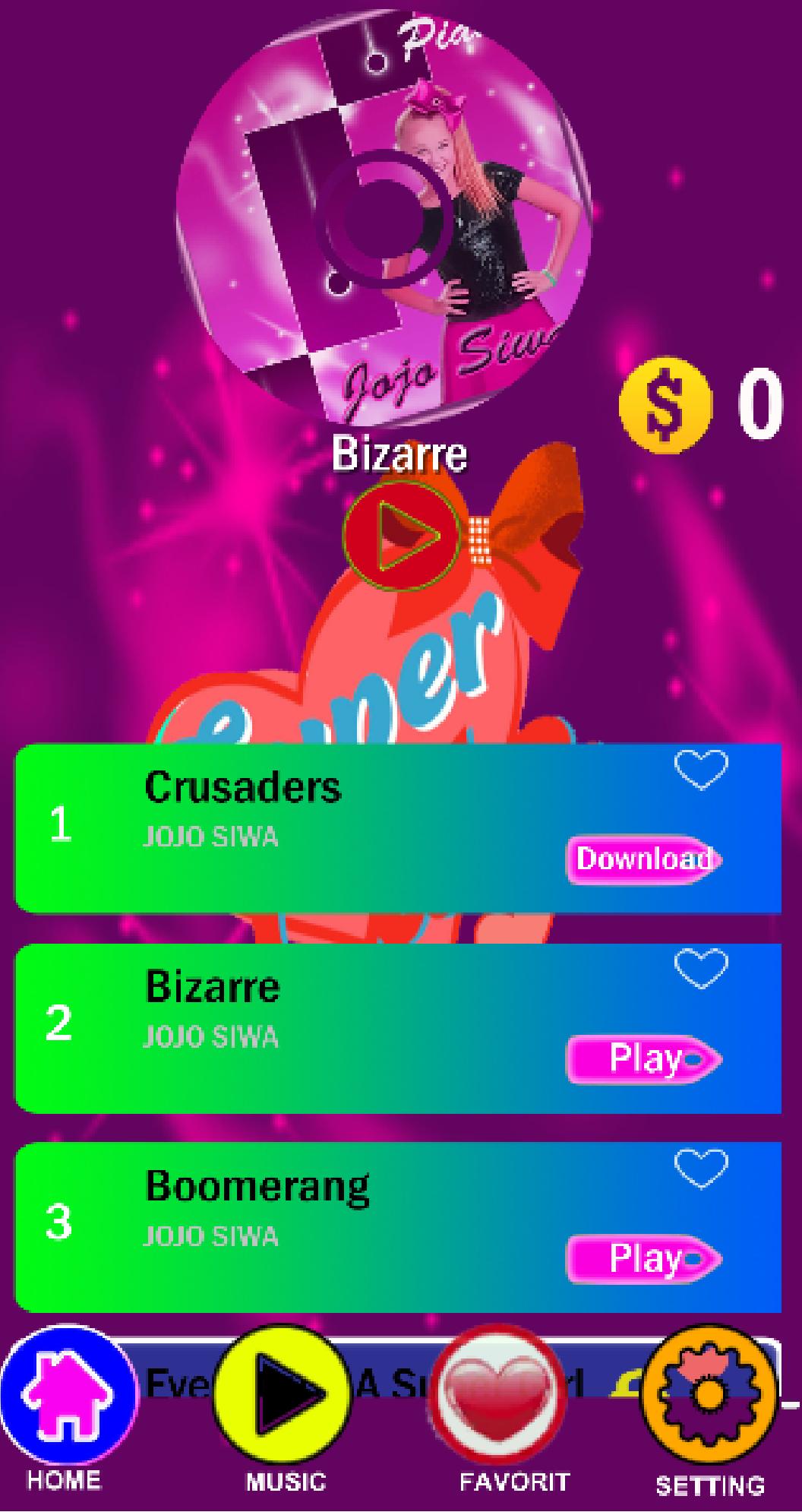 Jojo Siwa Game Piano Tiles