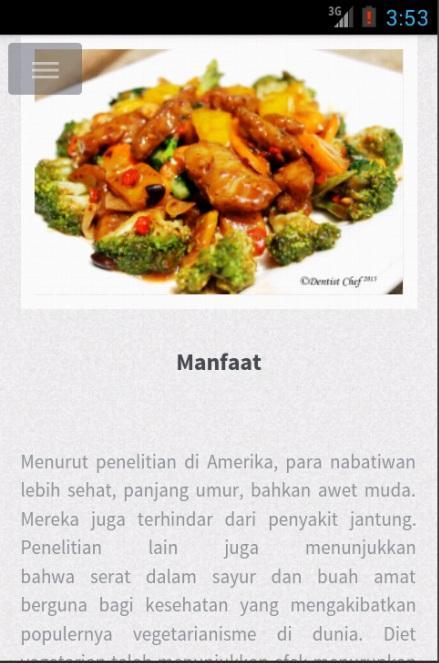 Resep Harian Vegetarian