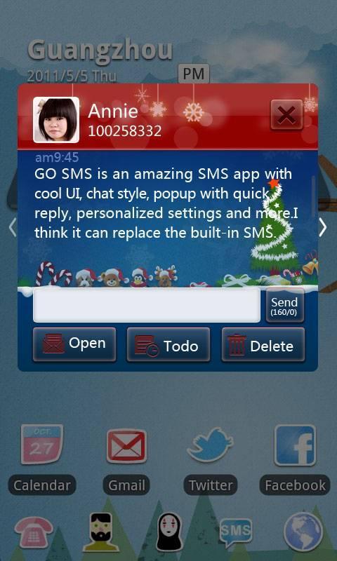 GO SMS Pro Merry Christmas The