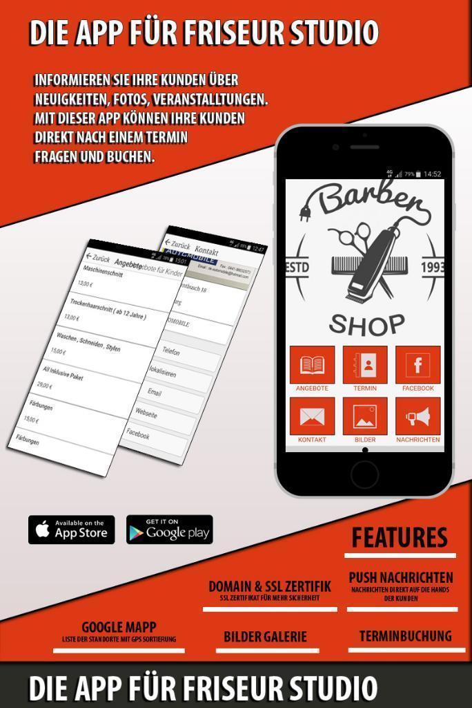 Demo Friseur Studio mit Termin