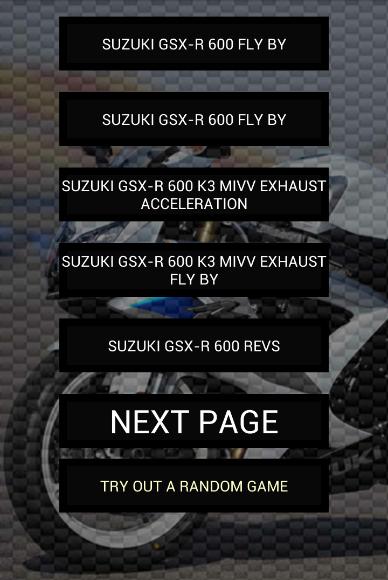 Engine sounds of GSX-R 600