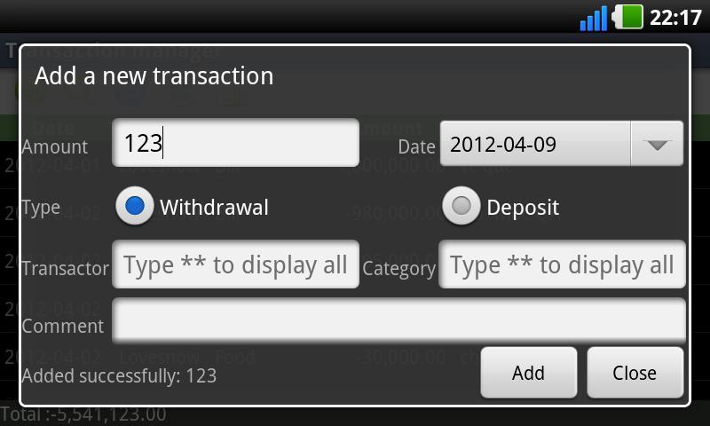 Hoasung Expense Manager