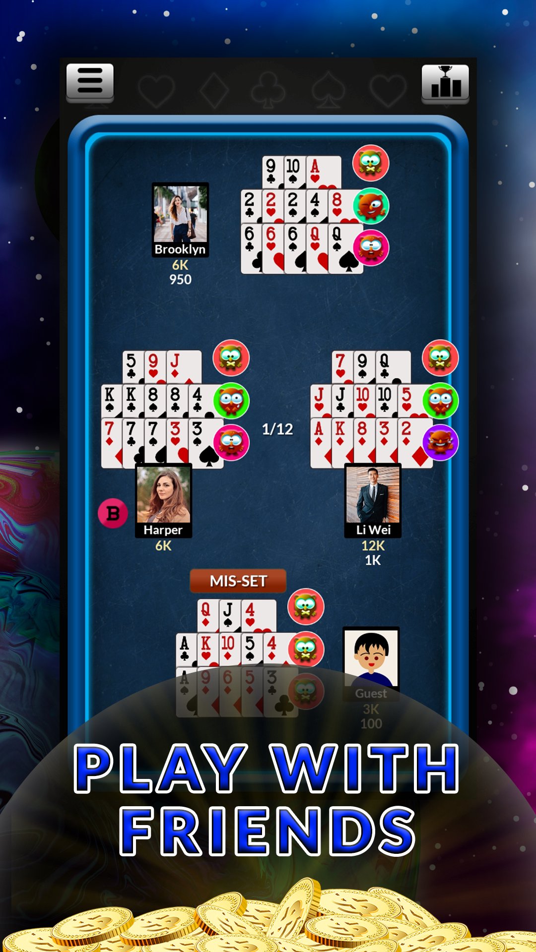 Capsa Susun - Offline, Chinese Poker, Pusoy
