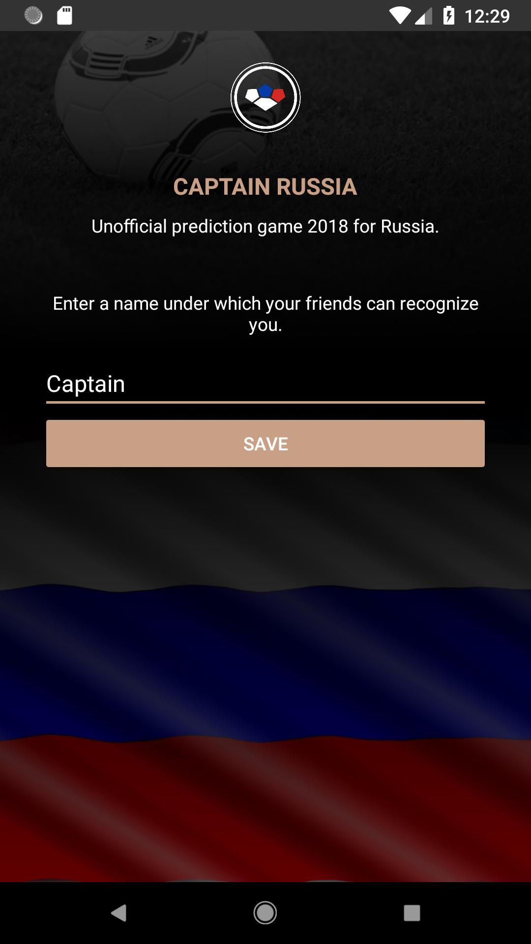 Captain Russia WM Betting Game