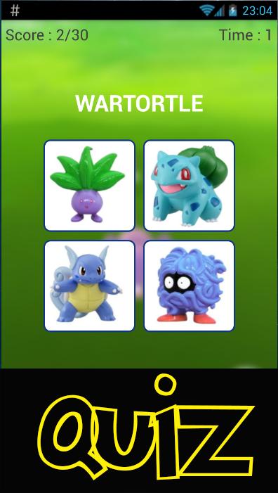 Quiz for Pokemon go