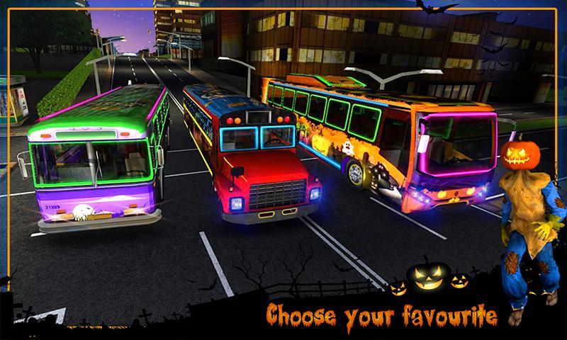 Halloween Party Bus Driver 3D