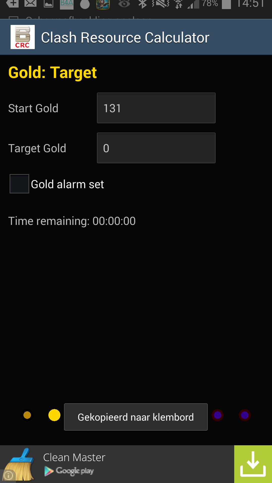 Clash Resource Calculator