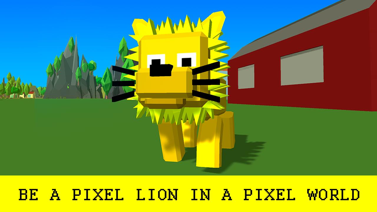 Pixel Lion Survival Simulator