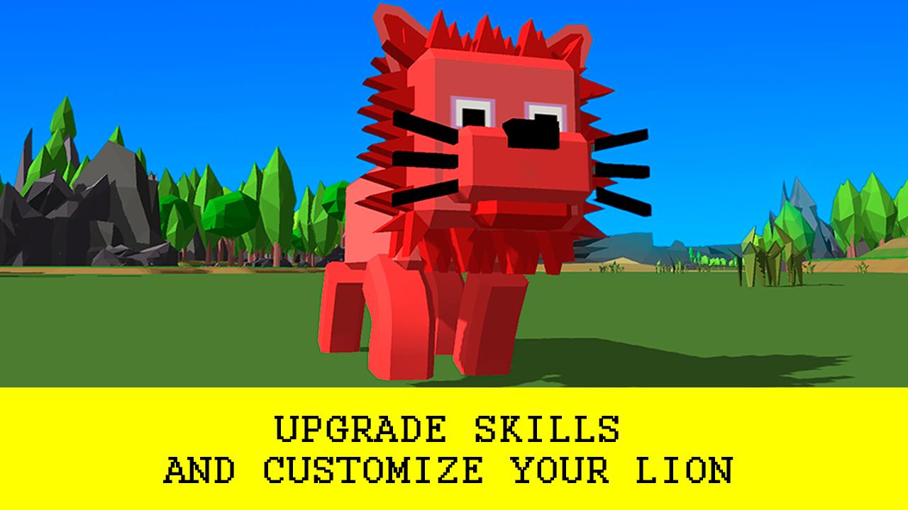 Pixel Lion Survival Simulator