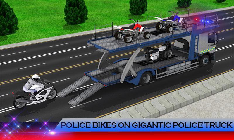 US Police Airplane: Kids Moto Transporter Games