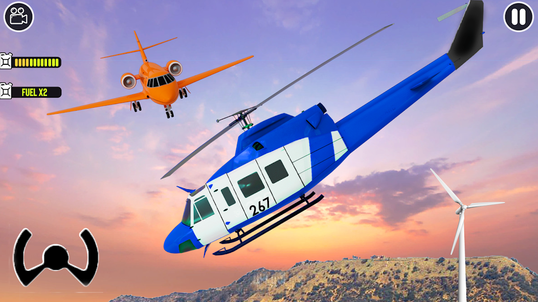 City Helicopter Fly Simulation