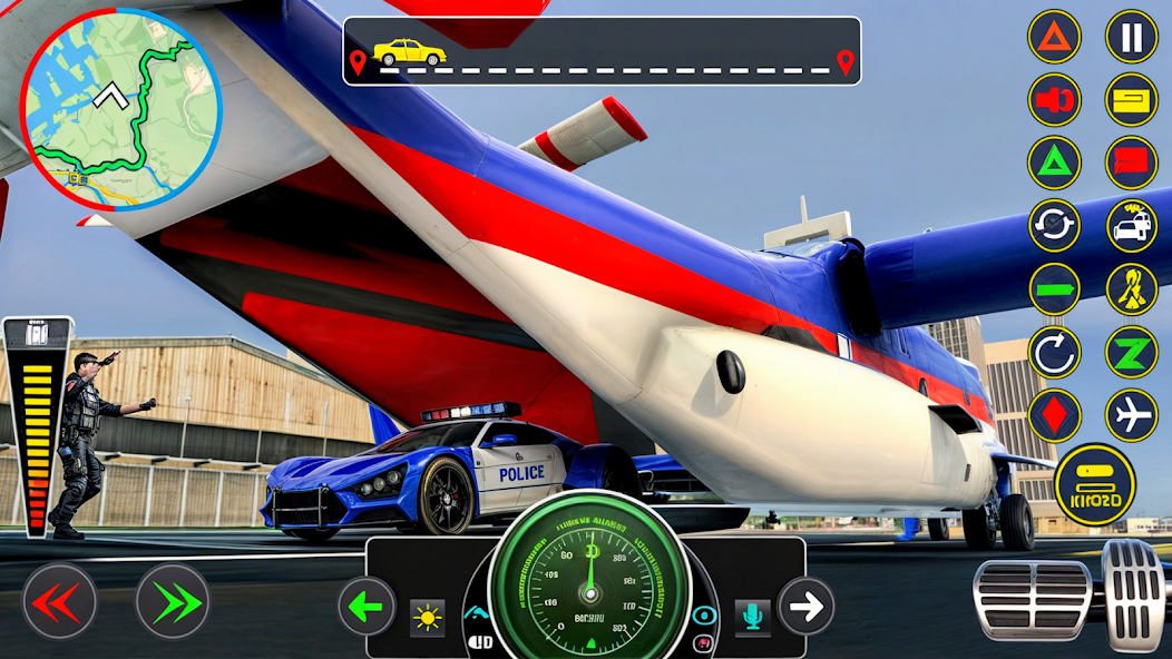 Police Muscle Car Cargo Plane