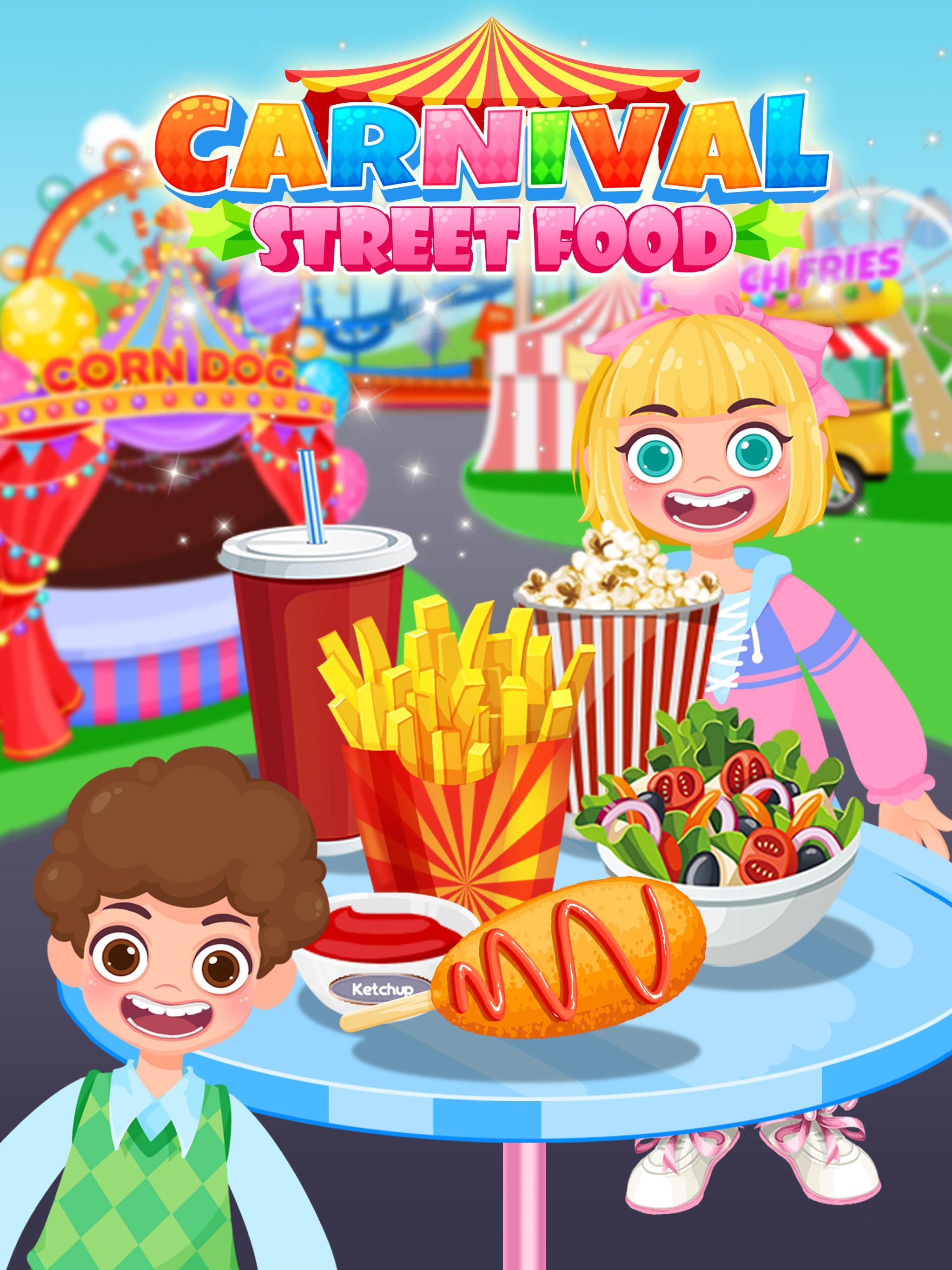Carnival Street Food - Corn Dog & French Fries