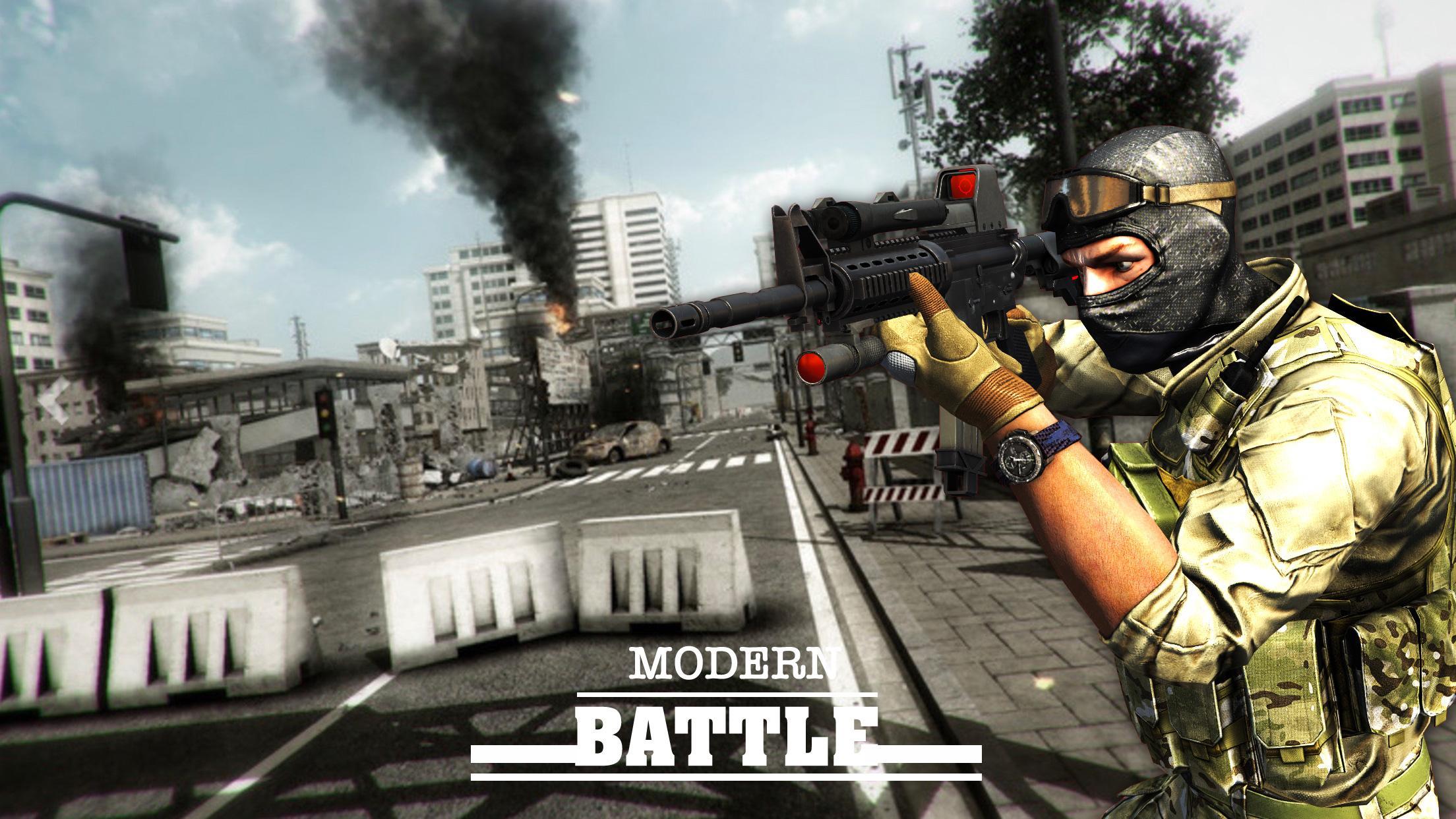 Modern battle in the dead city