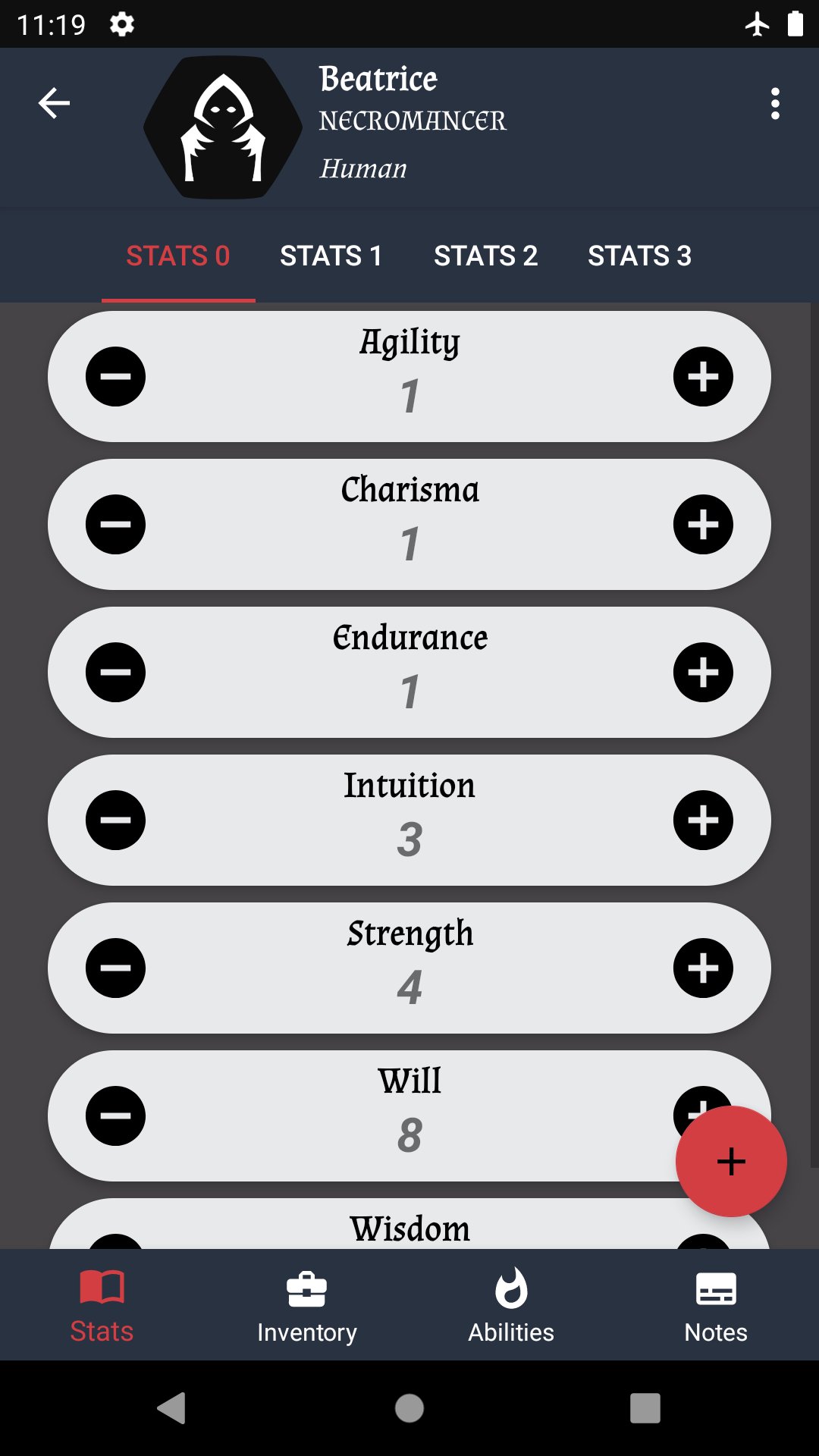 Universal Character Sheet