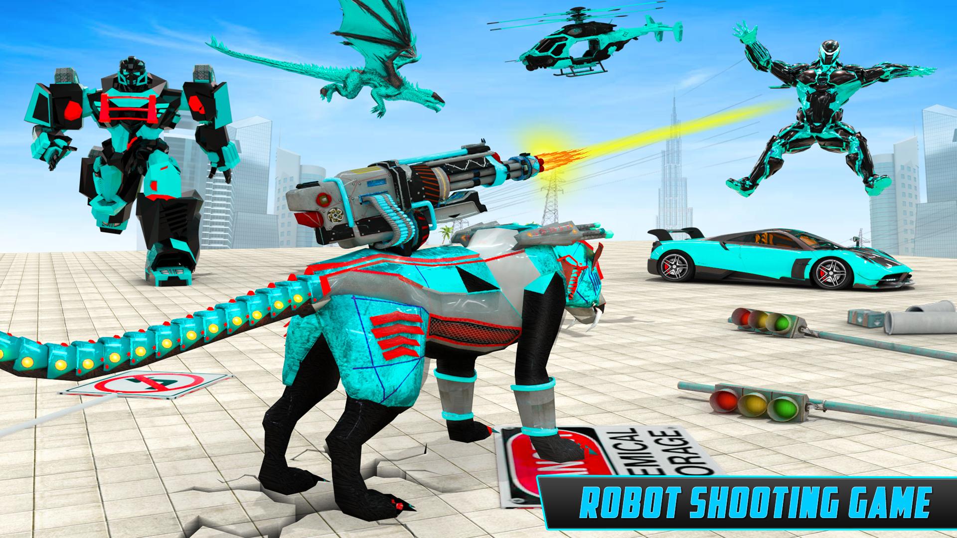 Panther Robot Police Car Games