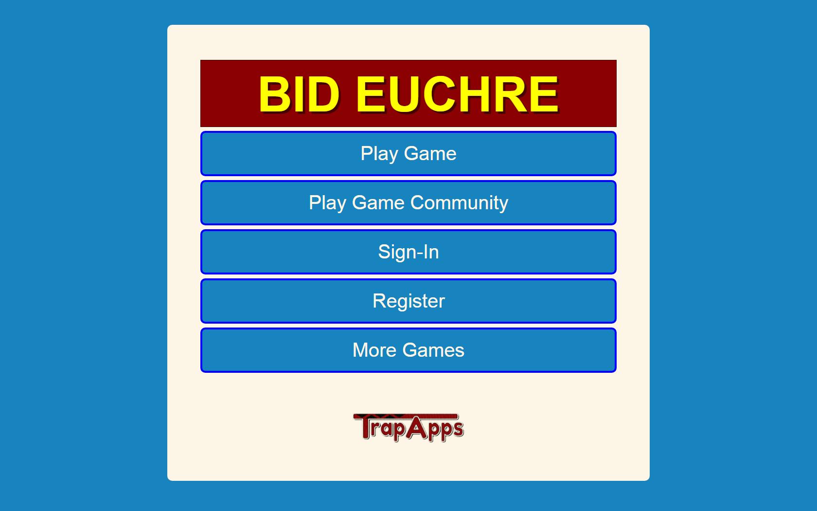 Bid Euchre (TrapApps)