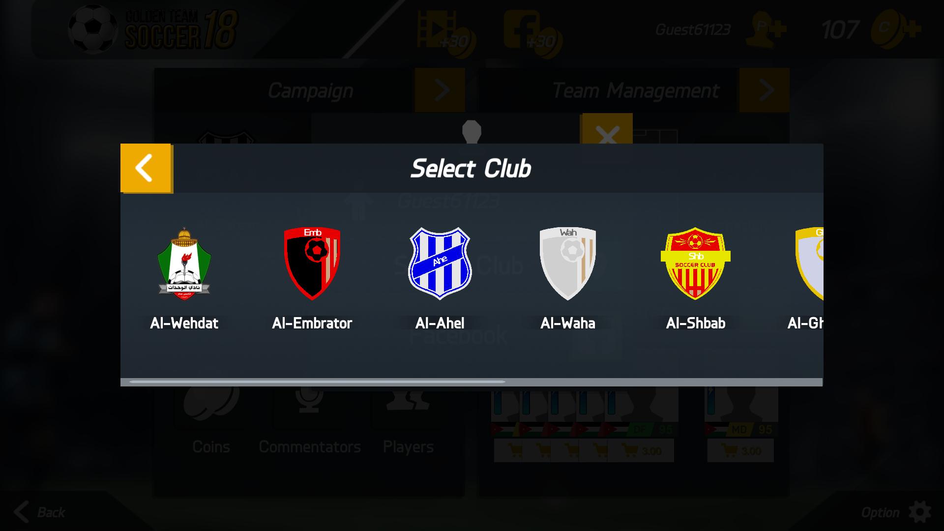 Golden Team Soccer 18