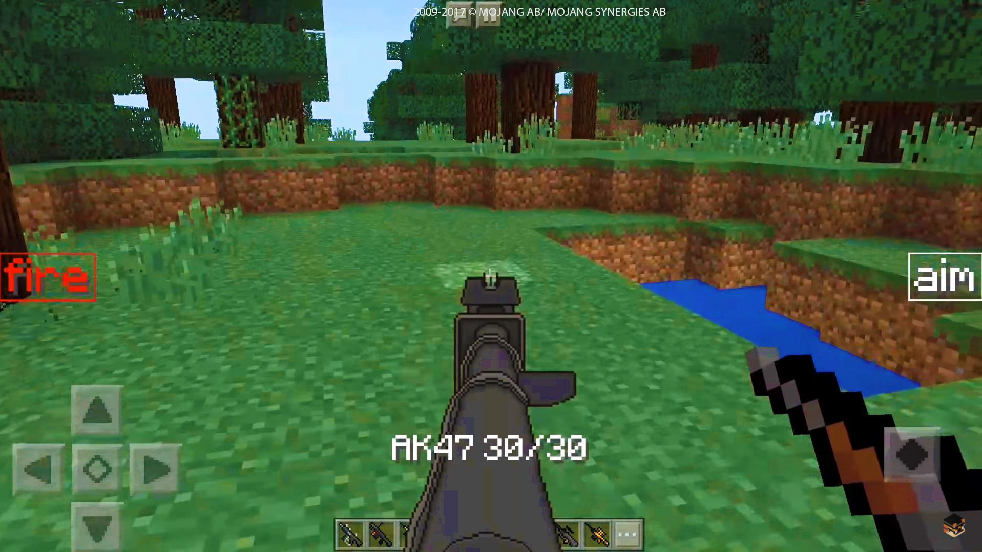 Brutal guns mod for the MCPE