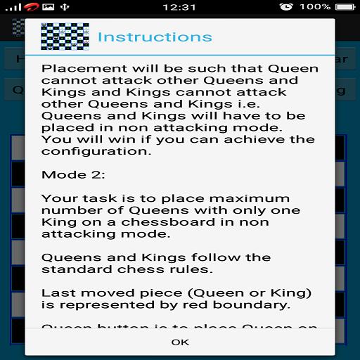 Chess Queen and King Problem
